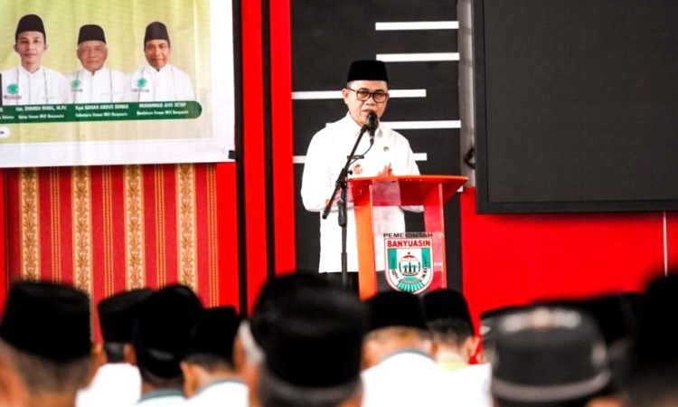 Pj Bupati Banyuasin Buka Rakerda MUI dan Pengukuhan Pengurus MUI Se-Kecamatan Banyuasin III Tahun 2023