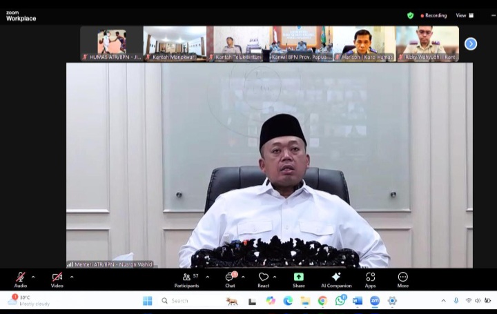 Beri Pengarahan ke Kanwil BPN Papua Barat dan Sumatra Barat, Menteri Nusron Tekankan Perbaikan dalam Pelayanan Publik